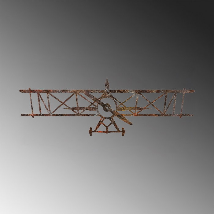 Wallity Rusty Airplane Escultura de pared